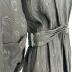 & Other Stories & Other Stories Black Burnout Silk Bracelet Sleeve Belted Midi Dress sz 36 / S Photo 15