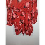 Valencia & Vine Red Floral Mini Blouson Tiered Dress Medium NWT Summer Chic Boho Photo 3