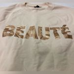 J.Crew  XS Sweatshirt (cream) w French word beauty Photo 2