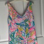 Lilly Pulitzer Pink and Yellow Sleeveless Tank Top with Crew Neck Photo 0