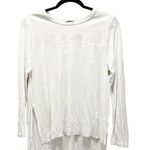 Wilfred Free Aritzia White Vegan Leather Shoulders Long Sleeve Blouse Top Sz S Photo 0