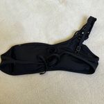 Becca by Rebecca Virtue Black One Shoulder Asymmetrical Macrame Bikini Top Photo 3