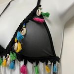 Heat Lingerie Black Mesh Tassel Bikini Top Photo 4