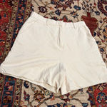 Sophie Rue Cotton Blend High Rise Shorts in Cream Women’s Size M Photo 0