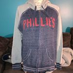 Majestic Phillies Zip Up Sweatshirt, Medium Photo 0