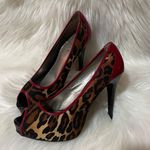 Guess Sexy  red Cheetah heels Photo 3