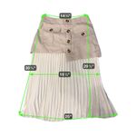 Commense Beige Pleated Contrast Midi Skirt Women's M – Front Utility & chiffon Tan Size M Photo 1