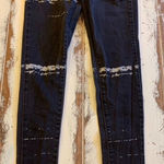 Levi's  Skinny Faded Black Painted Jean Photo 0