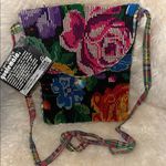 Unique Batik Embroidered Floral Crossbody Bag Red Photo 1