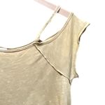 We The Free Free People Coraline Cold Shoulder Tee Shirt in Gold Oversized XS Photo 3