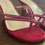 Michaelangelo  6.5 red strappy rhinestone sandals Photo 1