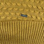 DKNY Sweater Size Extra Small Cold Shoulder Buckle Belt Chartreuse Knit Fall Photo 3