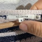 Tularosa  Women's Navy White Striped Crewneck Long Sleeve Sweater Size Small Photo 2