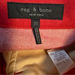 Rag and Bone  Moss Denim Mini Skirt Bull Red size 25 raw frayed hem cotton Photo 4