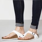 Birkenstock Women’s Gizeh Birko-Flor White Sandals Size 5-5.5 (36) Photo 9