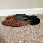 Stuart Weitzman  Women's Black and Orange Paisley Shoes Photo 1