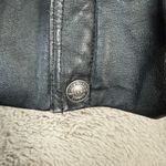 Vintage Wilson's Women's Mid Length Leather Waist Tie‎ Jacket Size L Moto Black Size L Photo 1