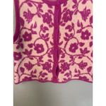 ZARA Women's Floral Jacquard Knit Vest Purple Size Large Bloggers Favorite Boho Photo 4