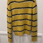 Free People size XS yellow and black striped sweater bohemian preppy comfy cute Photo 3