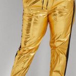 NEW Lauren Ralph Lauren Metallic Taffeta Jogger Pant Gold Black Size 2 $225 Bold Photo 0