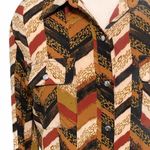 Notations  Chevron Blouse Orange Medium Petite‎ Photo 1
