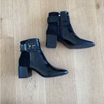 ZARA  - Buckle Strap Ankle Boots in Black Photo 1