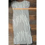 Raven + Lily M Gray White Botanical Print Maxi Dress Size M Photo 3