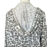 Jaclyn Intimates  Gray Leopard Hooded Sweater Photo 4