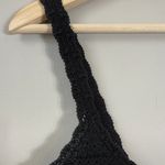 Aerie Summer Nights Cropped Tank Top Women's XS Black Crochet Knit Boho Summer Photo 6