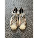 P448  Snake Skin Sneakers in Pink White pearlescent‎ leather size 38 US 7.5-8 Photo 1