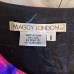 Maggy London  Vintage 100% Silk Abstract 90s Geometric Shape Zip Up Blazer 6 Photo 5