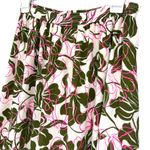 Parker  Soft White Floral Botanical Print Lined Green Pink Skirt Size NWT Size 4 Photo 2