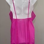 Anthropologie Sheer Paneled Light Weight Hot Pink Maxi Dress Size 0 Photo 4
