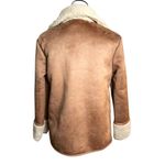 Tuckernuck Stella Faux Suede Tan Sherpa Pullover XS NWT | 70s Retro Penny Lane Photo 2