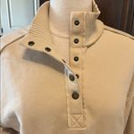 Comfy Tan Pullover Snap up Turtleneck Sweatshirt New Size XS Photo 4
