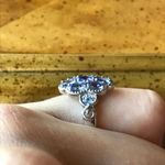 Natural Tanzanite Sterling Silver Ring Size 6 Purple Photo 1