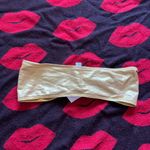 American Apparel NWT  gold shiny ruched tube bandeau bra M Photo 3