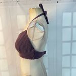 Shade & Shore Mauve Crochet Halter Underwired Bikini Top Size 36DD Photo 5