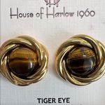 House of Harlow  1960 | Tiger Eye Stud Earrings Photo 6