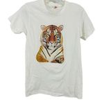 Hanes Vintage Single Stitch Tiger Graphic Tee Crew Neck Short Sleeve Small Photo 0