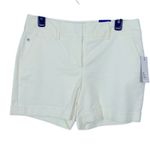 Apt. 9  Mid-Rise White Chino Shorts NWT Size 10 — Rolled Cuffs, 5" Inseam Photo 1