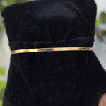 Gold Bangle Bracelet Quartefoil Flower Clover with Cubic Zirconia Photo 4