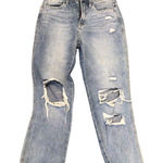 Vervet Flying Monkey Distressed Boyfriend Jeans Light Wash Denim Size 26 Photo 0