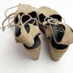 Rebecca Minkoff Tan Suede Ankle Lace Wedge Sandals, Size 8 Photo 1