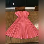 Gal Meets Glam  Angelica pleated Faux Wrap dried rose pink midi v neck dress 6 Photo 2