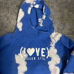 🖤MILLER Lite Tie Dyed Crop Hoodie, XL Blue Photo 3