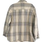Carhartt  Women’s Cream Blue Loose Fit Twill Plaid Shirt Size XL NEW with Tags Photo 2