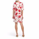 NWT Allegra Masetti tulip print linen dress Cotton Linen Floral Red Photo 3