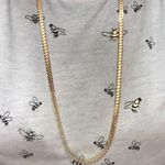 Vintage Gold Tone Flat Chain Necklace 30” Photo 1