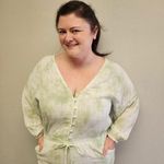 Aerie Green Tie Dye Romper - Size XL Photo 2